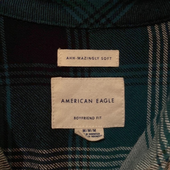 AE Ahhmazingly Soft Flannel Boyfriend Shirt - Picture 2 of 3